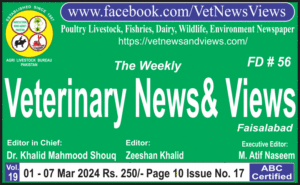 The Veterinary News and Views Weekly has published Issue No. 17 Vol. 19, March 01-07, 2024