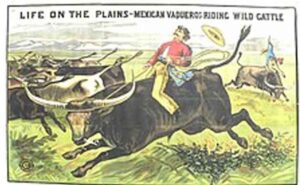 Exhibition riding in Buffalo Bull's Wild West Show