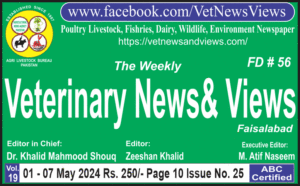The Veterinary News and Views Weekly has Published Issue No. 25 Vol. 19, May 01-07, 2024