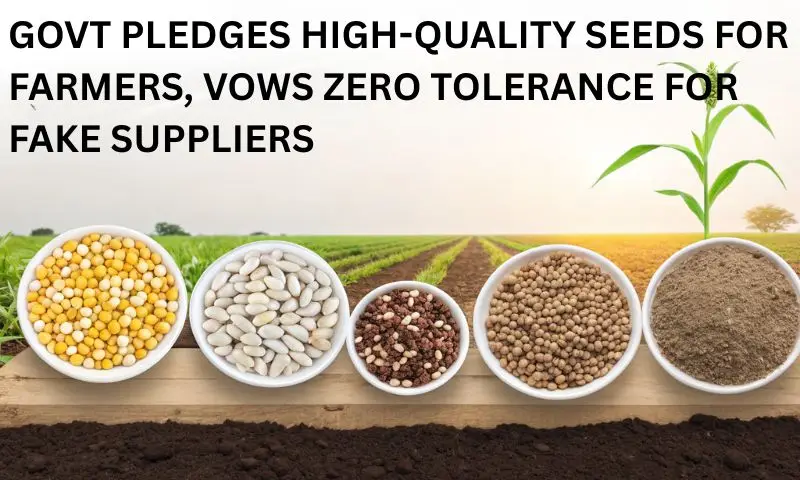 "Govt Guarantees Quality Seeds for Farmers | Strict Action Against Fake Suppliers"