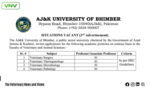 AJ&K University of Bhimber – Faculty of Veterinary & Animal Sciences