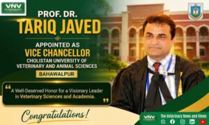 Appointed as Vice Chancellor of Cholistan University of Veterinary and Animal Sciences (CUVAS), Bahawalpur