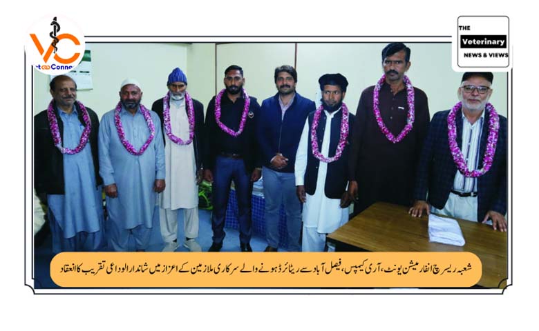 شعبہ ریسرچ انفارمیشن یونٹ، آری کیمپس،فیصل آباد سے ریٹائرڈ ہونے والے سرکاری ملازمین کے اعزاز میں شاندار الوداعی تقریب کا انعقاد