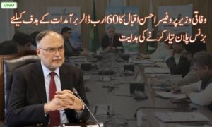 وفاقی وزیر پروفیسر احسن اقبال کا 60 ارب ڈالر برآمدات کے ہدف کیلئے بزنس پلان تیار کرنے کی ہدایت