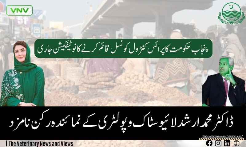 Punjab Government Price Control Council Notification - Dr Muhammad Arshad Appointed Livestock & Poultry Representative